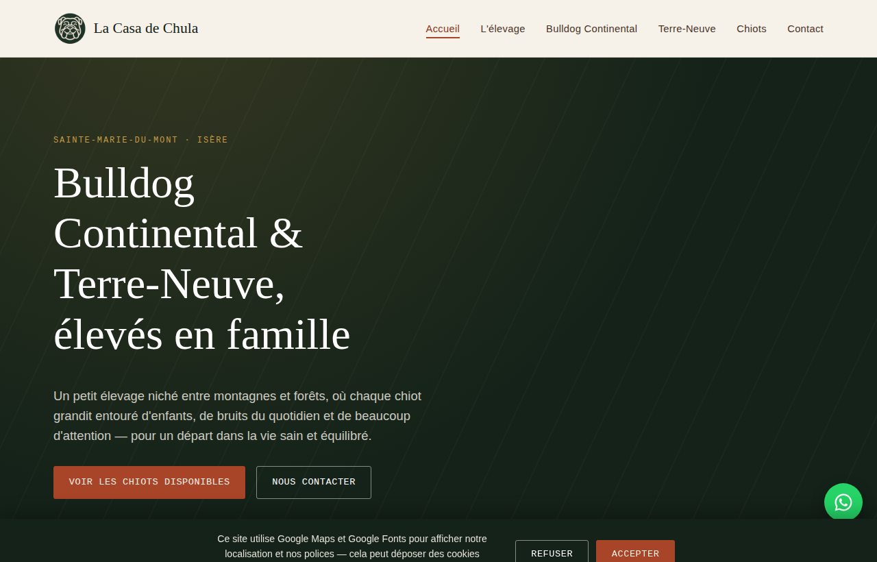 Aperçu du site La Casa de Chula